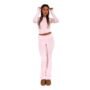 Pantalon femme coupe slim taille basse 100 % confortable-Rose