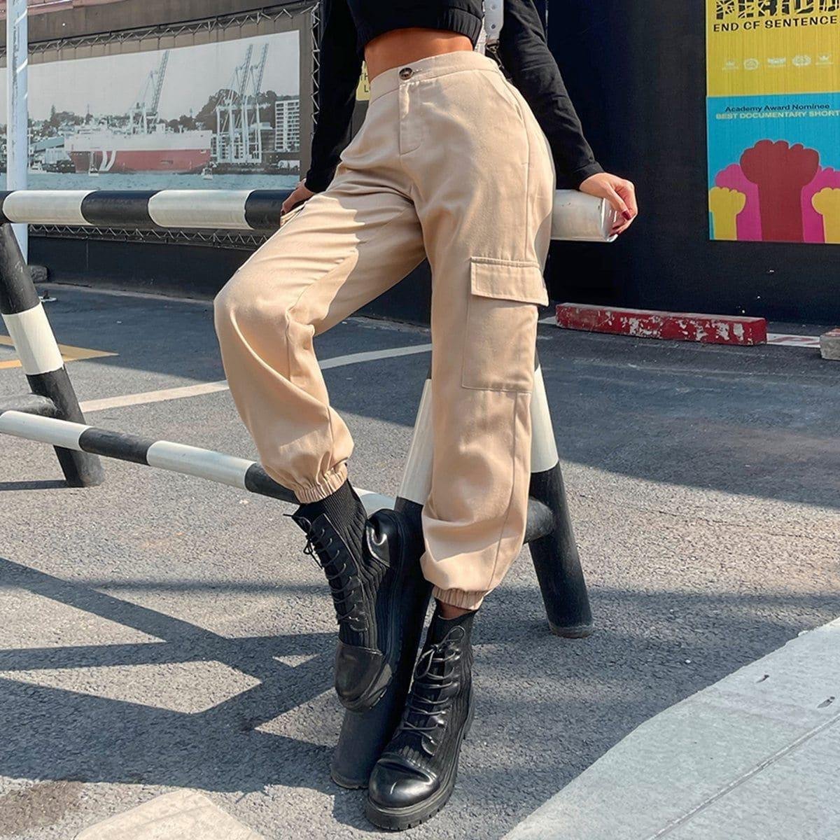 Pantalon cargo femme