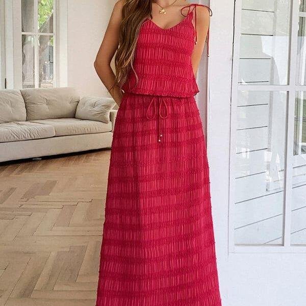 Ensemble deux pièces décontracté rouge