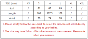 tableau des tailles 1 Robe Mi Longue Ete 100 Style – Taille Haute et Dos Nu pour une Silhouette Sublimee 12