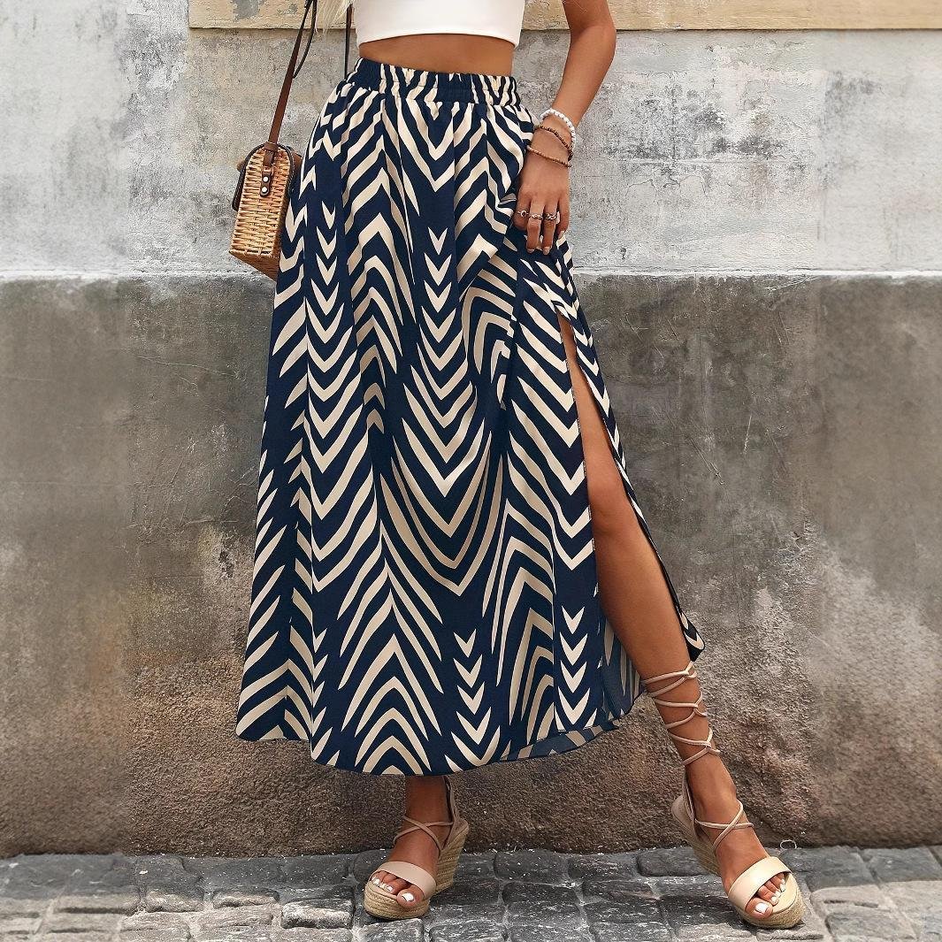 Jupe longue décontractée imprimé bohème