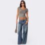 pantalon ample en denim-jambes larges