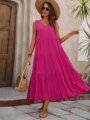 Robe Boho Ample sans manches 2025 - fushia