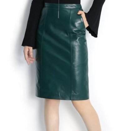 Jupe Crayon Cuir Élégante Femme