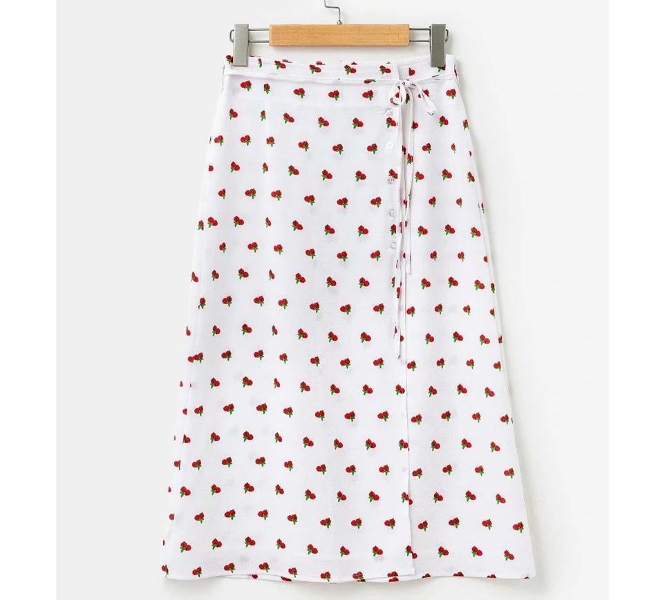 Jupe midi à imprimé floral vintage pour femme